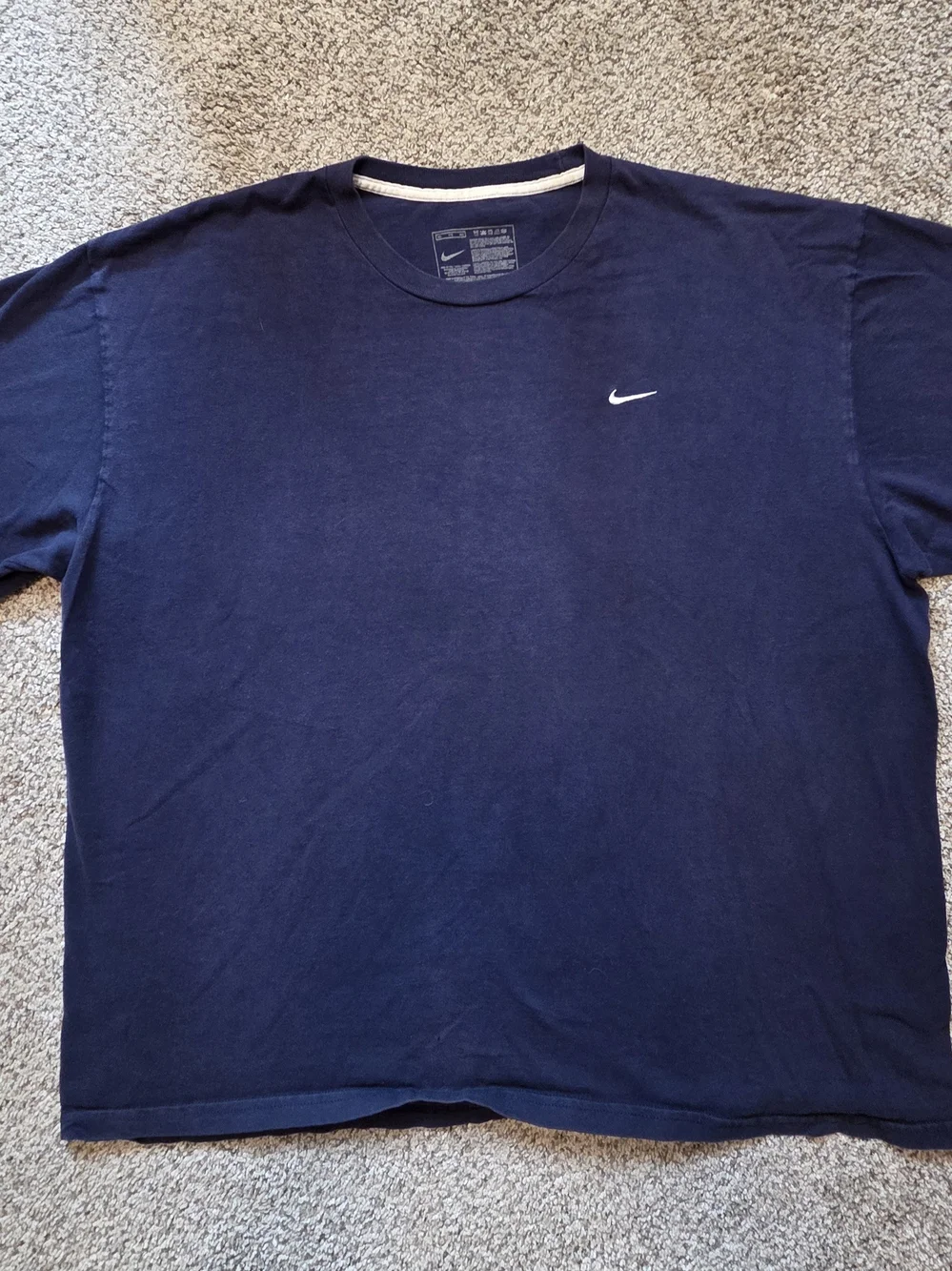 Nike Navy Embroidered Swoosh Tee Men's XL